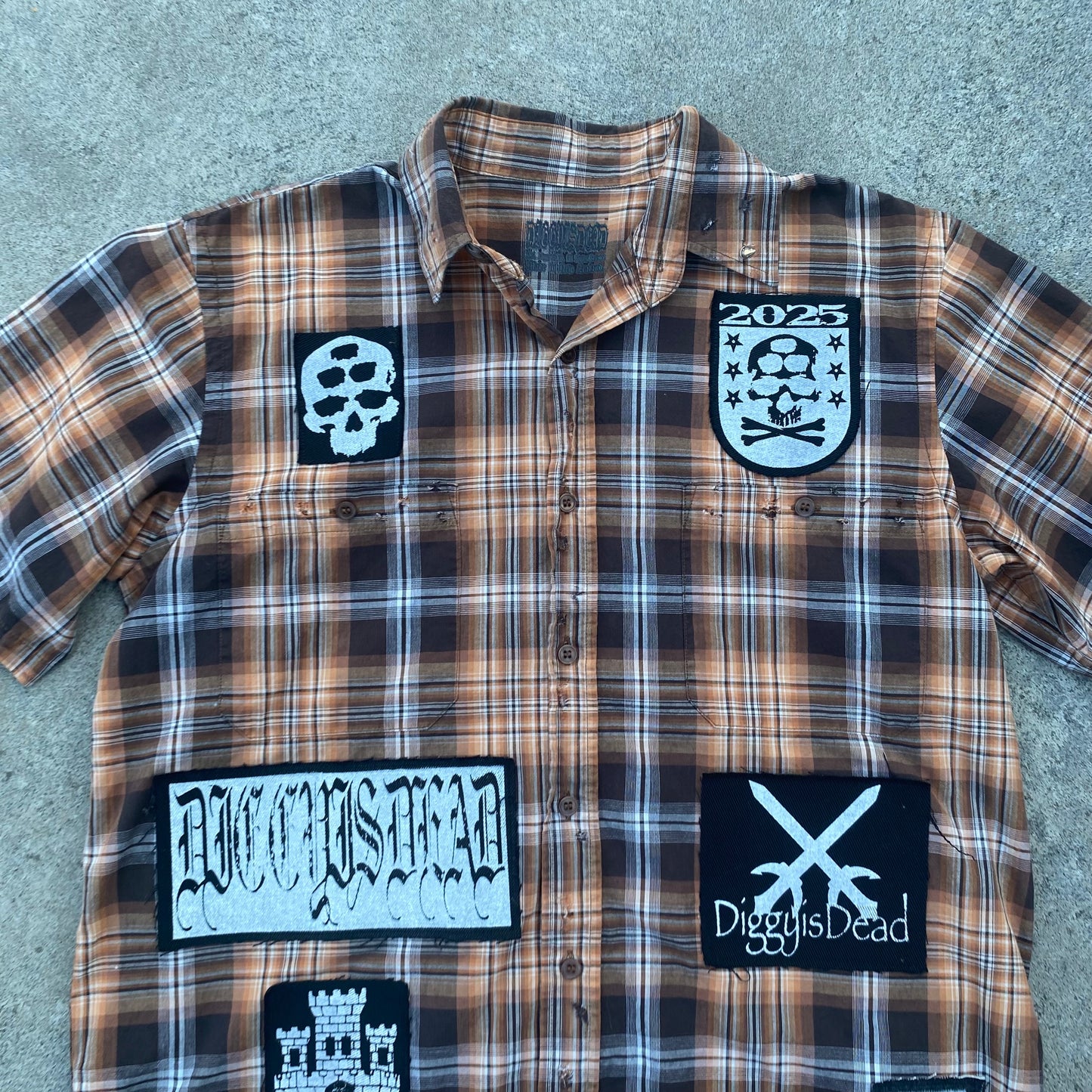 1of1 Patchwork Flannel - Burnt Orange