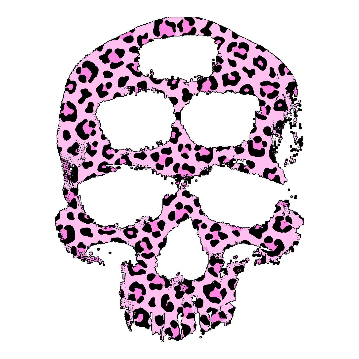 VALENTINES LEOPARD SKULL TEE - White
