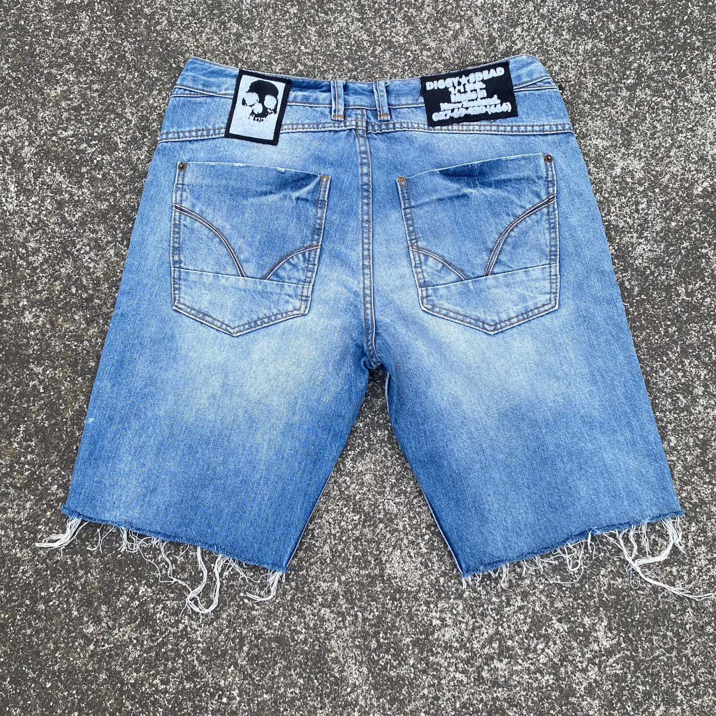 1/1 ‘Denim Graveyard’ DID X PEMI Jean Shorts - 32X34