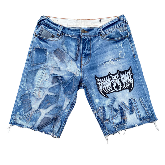 1/1 ‘Denim Graveyard’ DID X PEMI Jean Shorts - 32X34