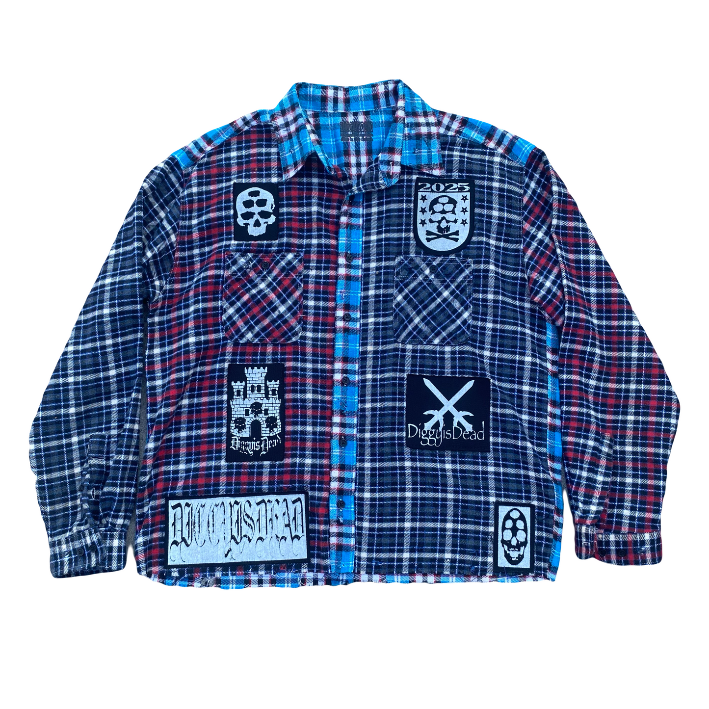 1of1 Patchwork Flannel - Red/Blue