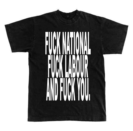 FUCK THE GOVERNMENT TEE - Black *Made to order*