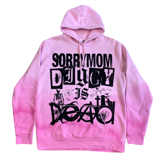1/1 SORRYMOM X DIGGYISDEAD HOODIE - Pink/Pink