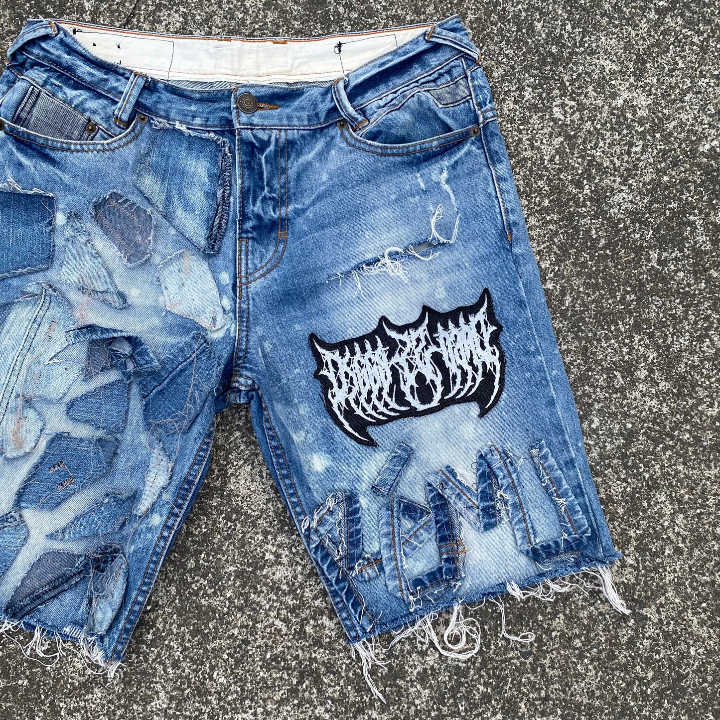 1/1 ‘Denim Graveyard’ DID X PEMI Jean Shorts - 32X34