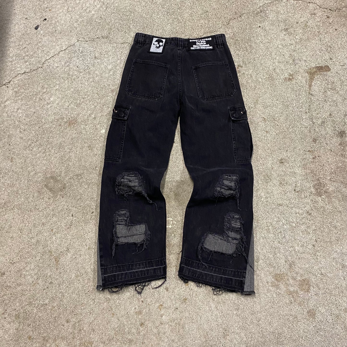 1/1 “It was a GreyDay” Distressed Cargo Jeans - 28x30