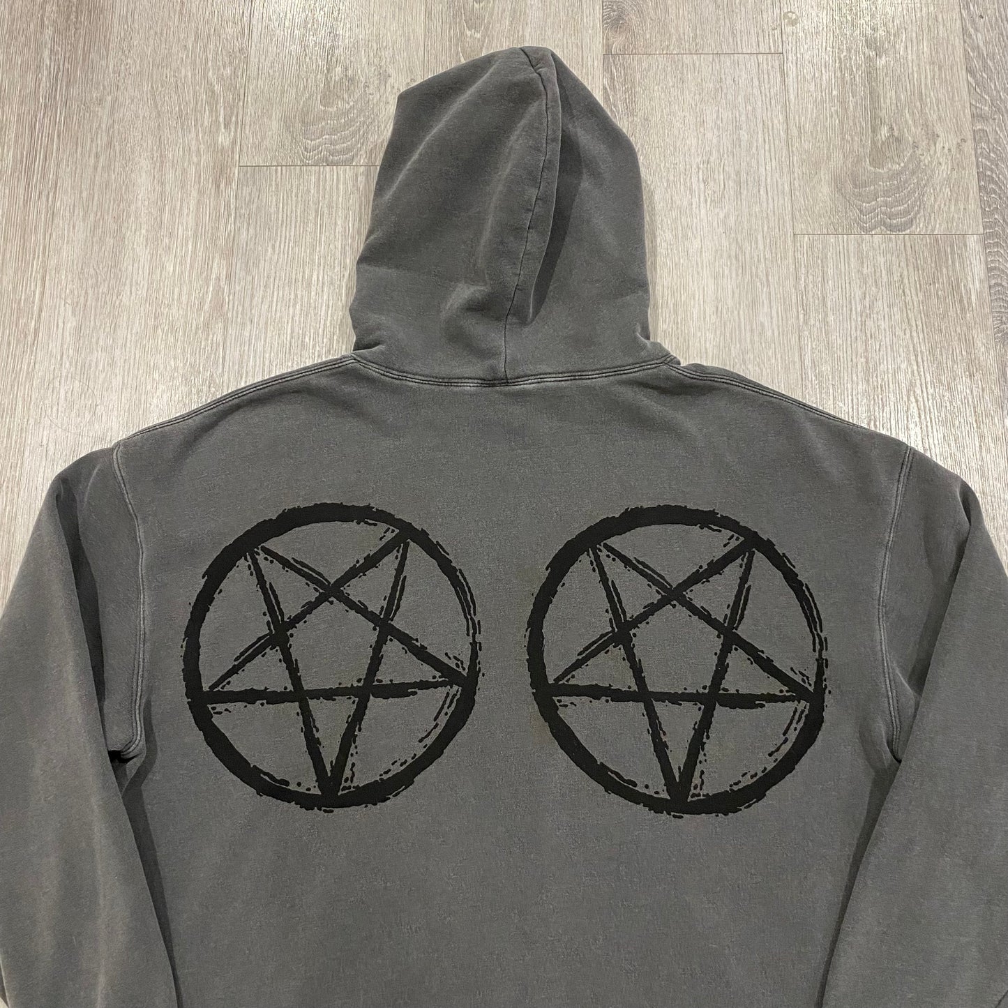 1/1 Spiked Skull Hoodie - Grey