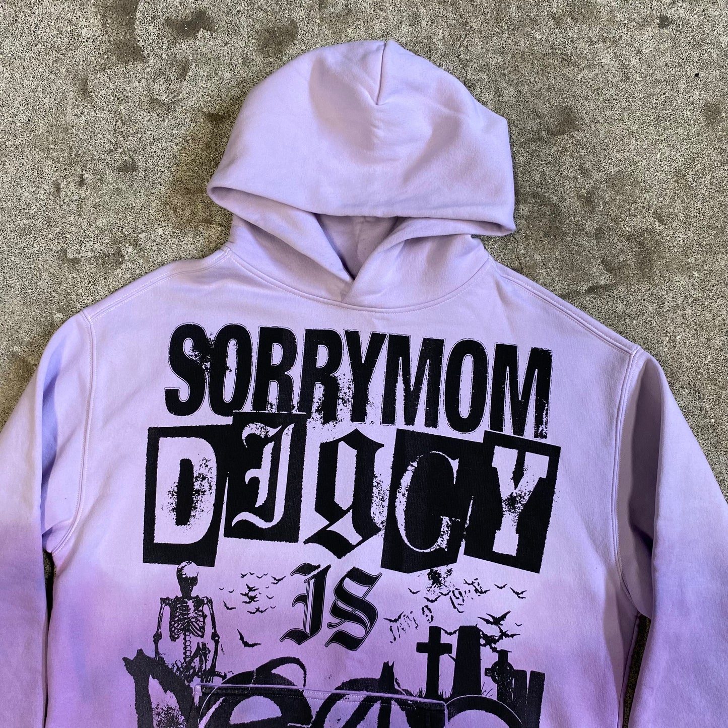 1/1 SORRYMOM X DIGGYISDEAD HOODIE - Purple/Purple