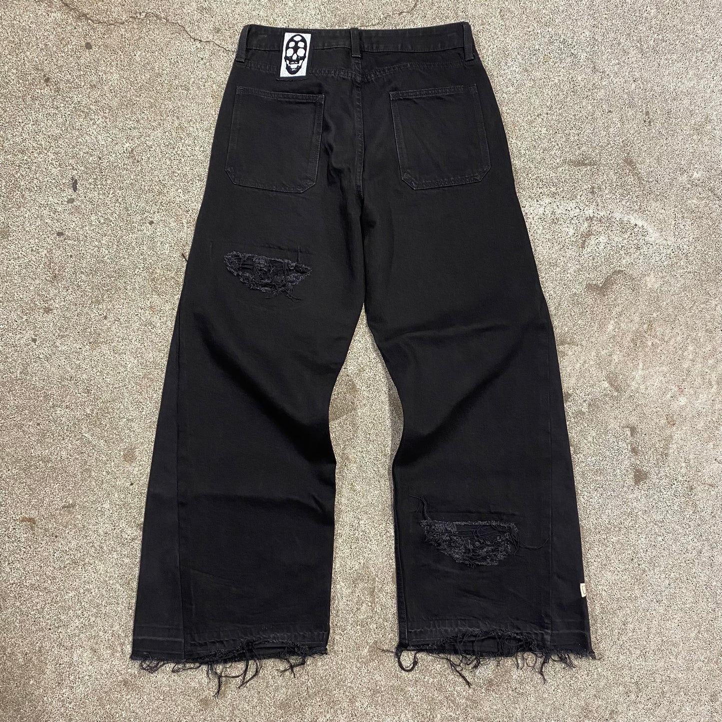 1/1 ‘LEATHER SKULL’ Flared Jeans - 32X32