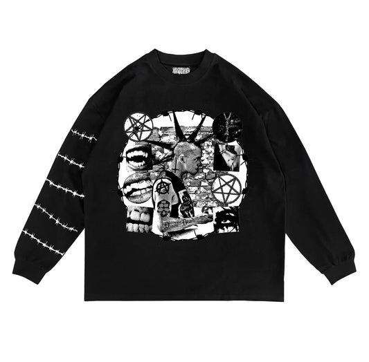 TEETH AND THORNS Longsleeve Tee - Black