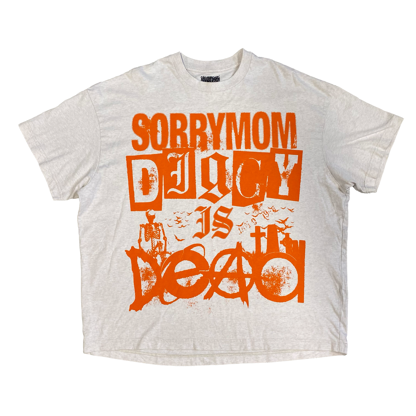 1/1 SORRYMOM X DIGGYISDEAD TSHIRT - White/Orange