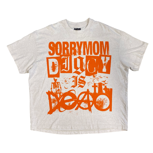 1/1 SORRYMOM X DIGGYISDEAD TSHIRT - White/Orange