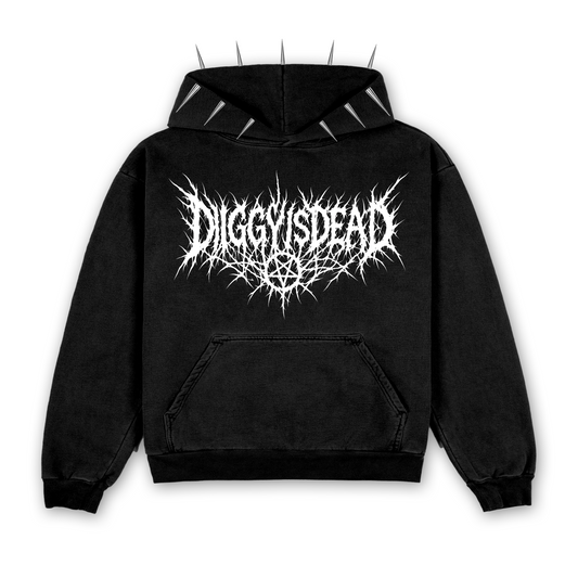 SPELLBOUND SPIKED HOODIE - Black