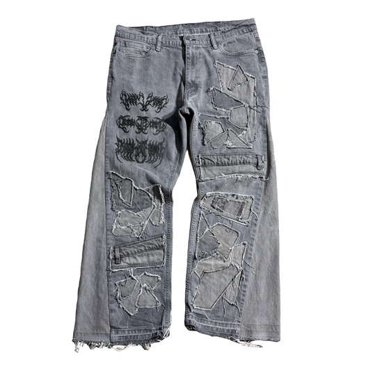 1/1 ‘GREYGREYGREY’ Flared Jeans - 38X32