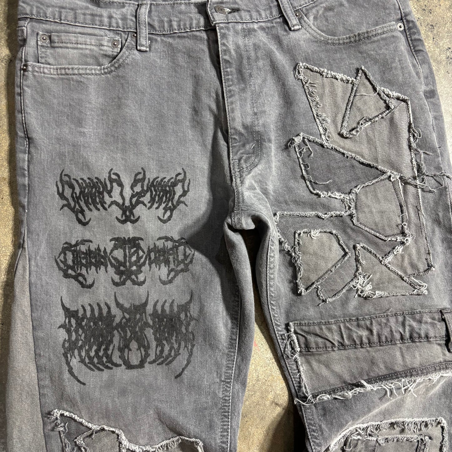1/1 ‘GREYGREYGREY’ Flared Jeans - 38X32
