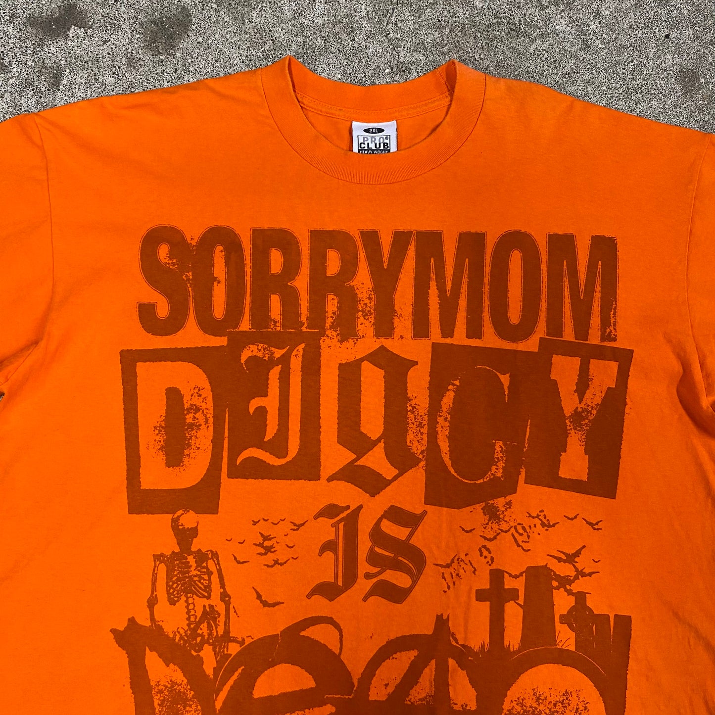 1/1 SORRYMOM X DIGGYISDEAD TSHIRT - Orange/Orange
