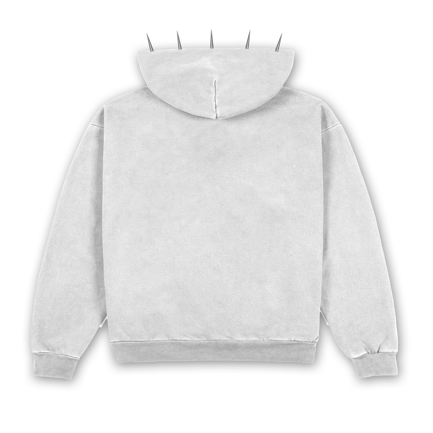 Spiked SKULL Hoodie - White