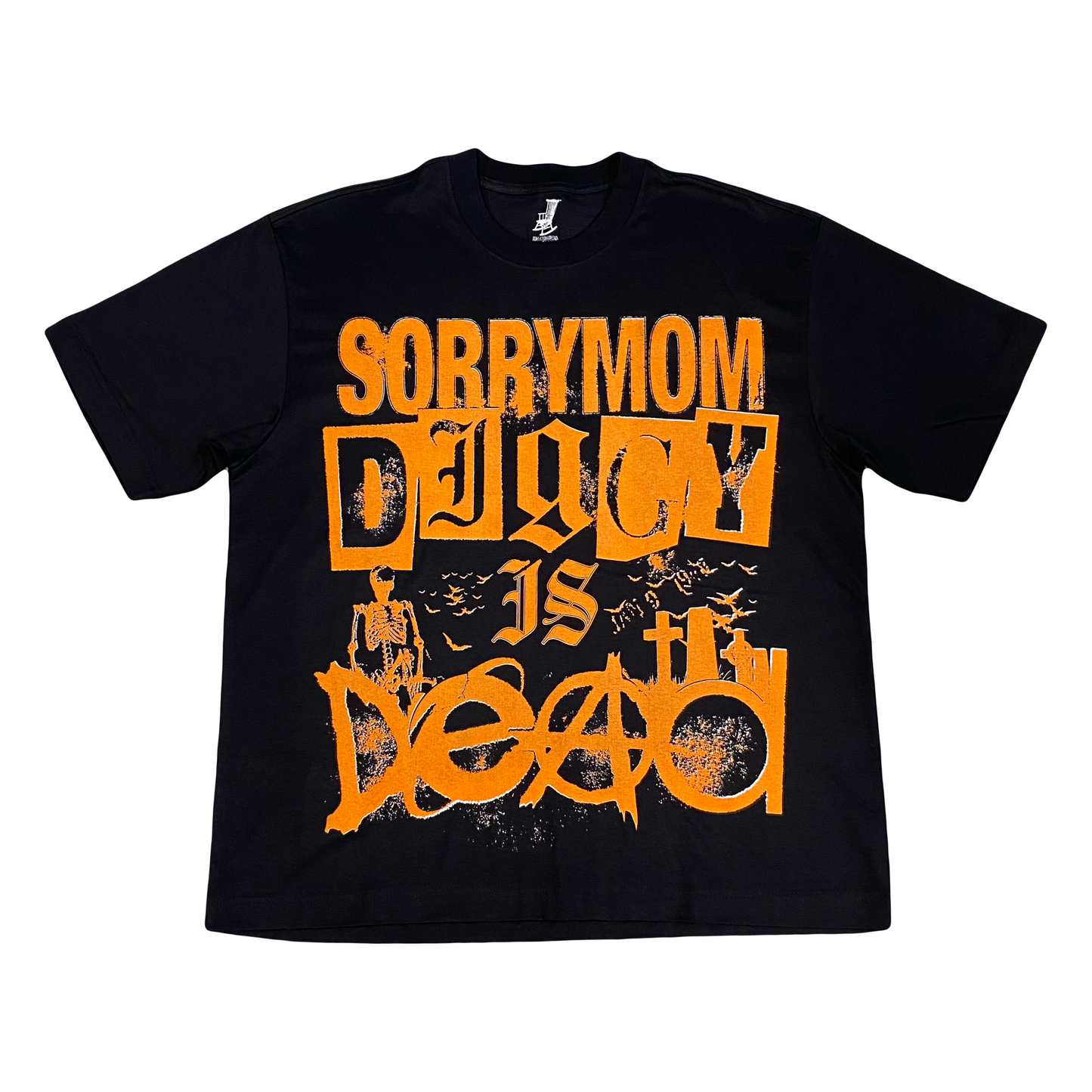 1/1 SORRYMOM X DIGGYISDEAD TSHIRT - Black/Orange