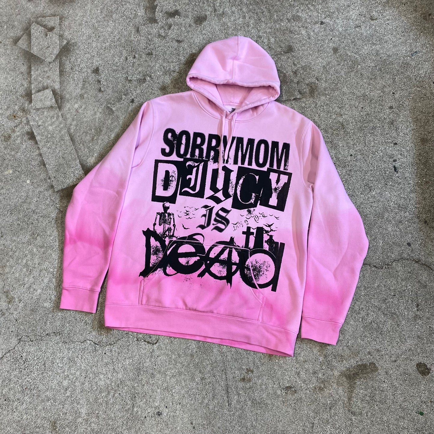 1/1 SORRYMOM X DIGGYISDEAD HOODIE - Pink/Pink