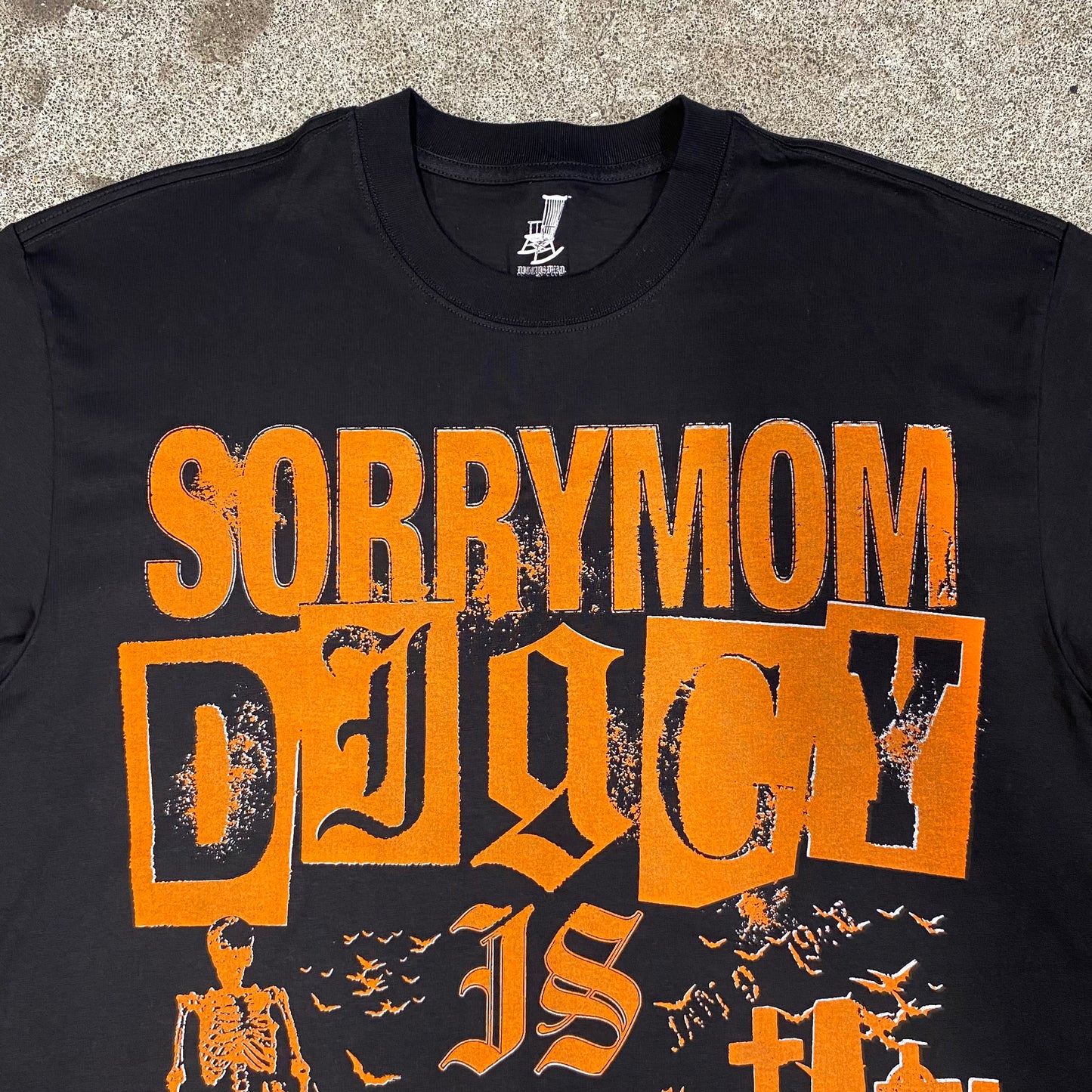 1/1 SORRYMOM X DIGGYISDEAD TSHIRT - Black/Orange