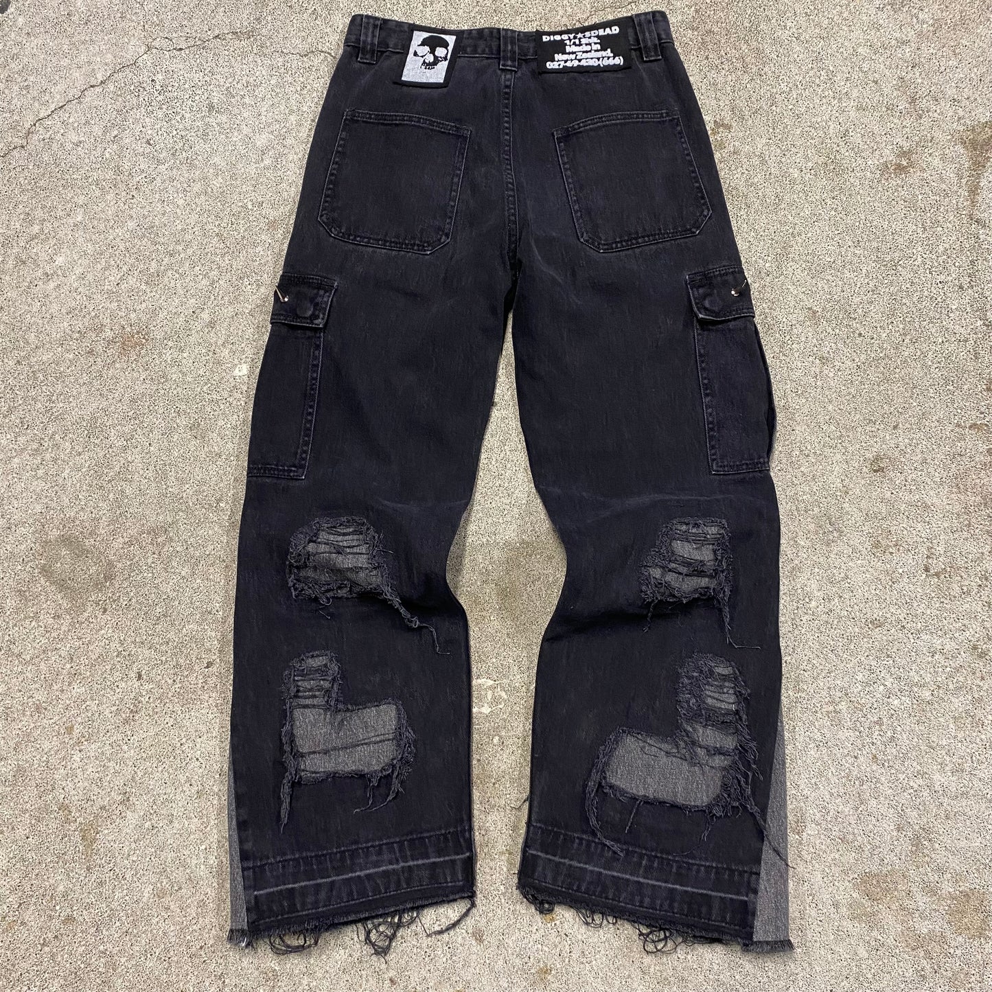 1/1 “It was a GreyDay” Distressed Cargo Jeans - 28x30