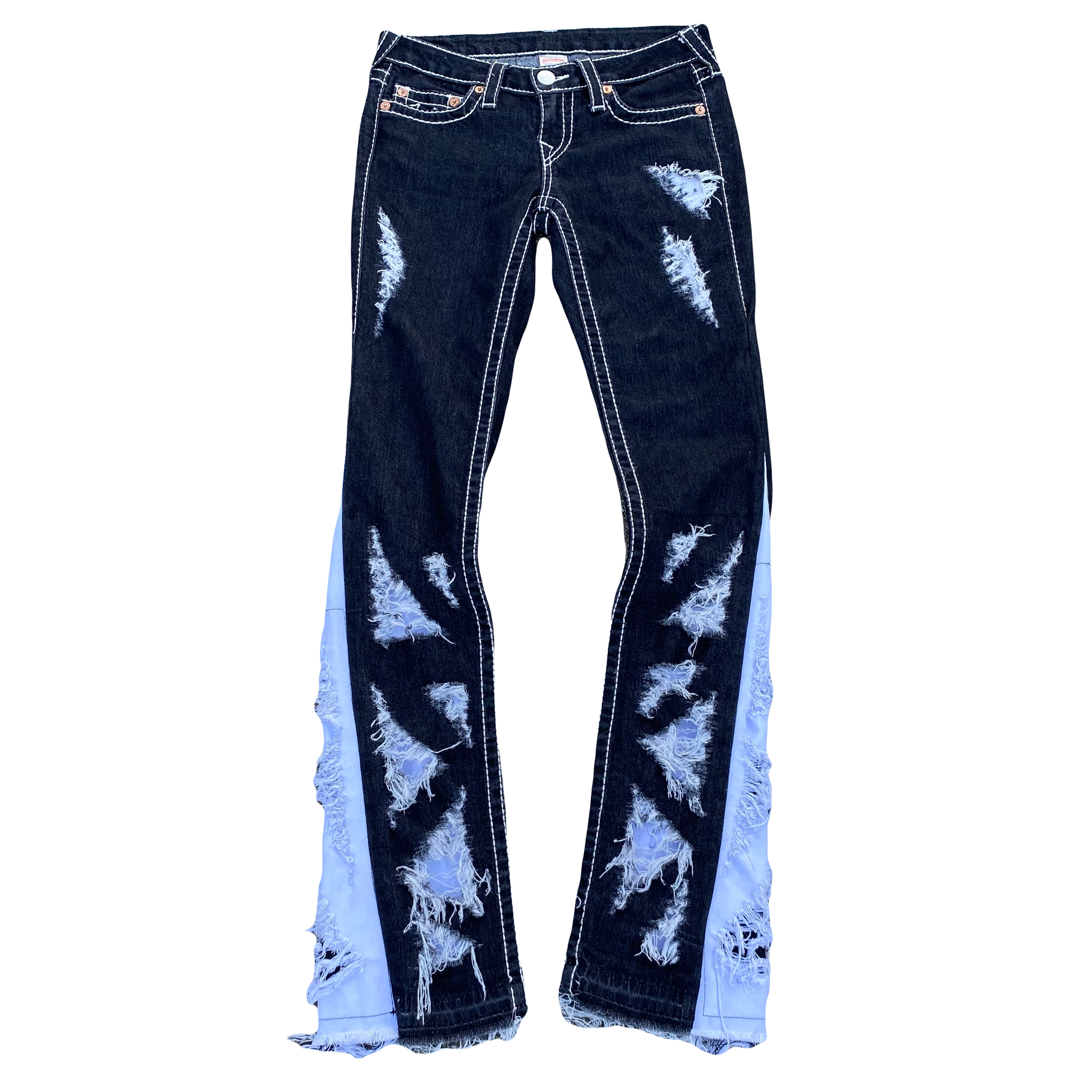 1/1 Distressed True Religion Womans Jeans - 27x30 – DIGGYISDEAD 1/1 Distressed True Religion Womans Jeans - 27x30 – DIGGYISDEAD