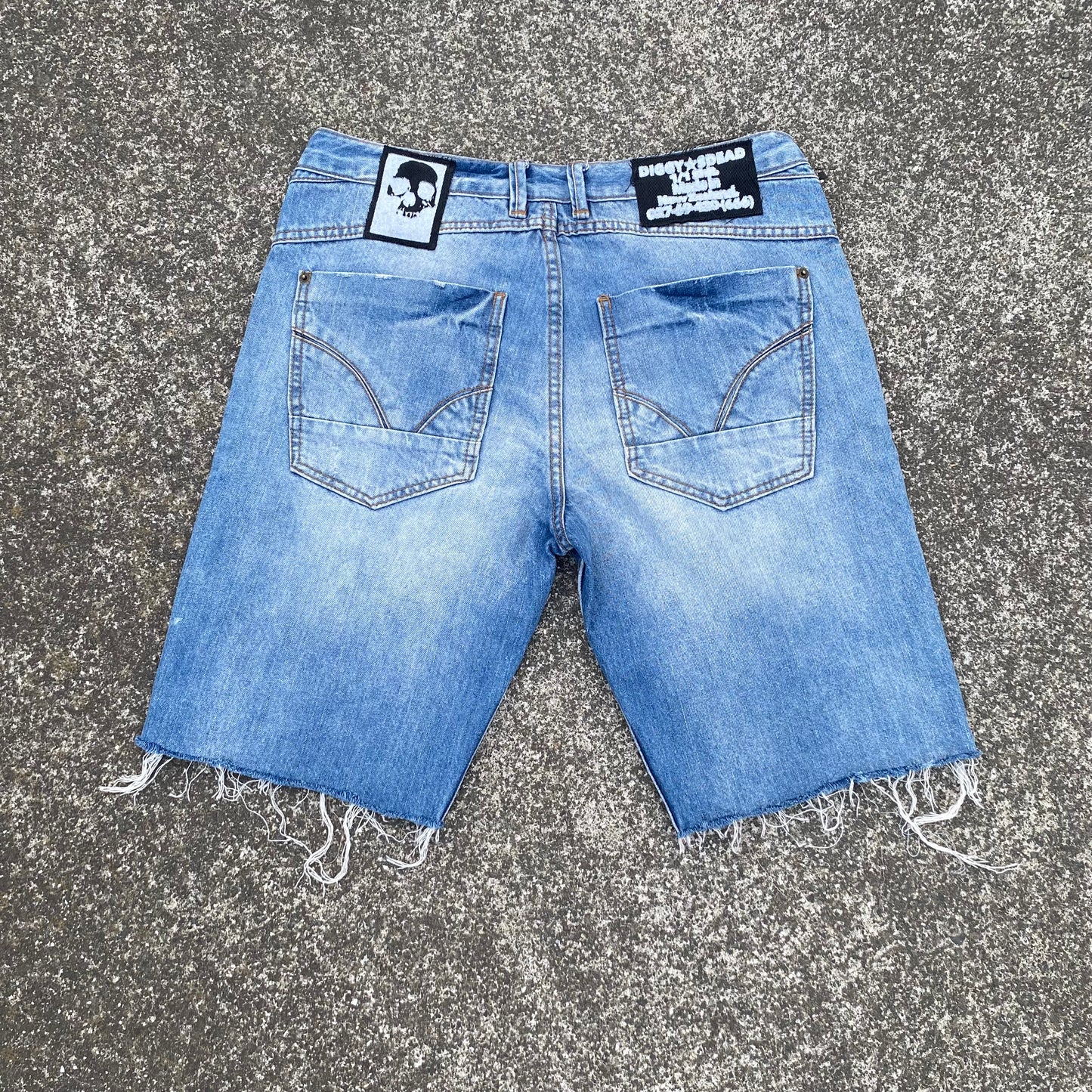 1/1 ‘Denim Graveyard’ DID X PEMI Jean Shorts - 32X34