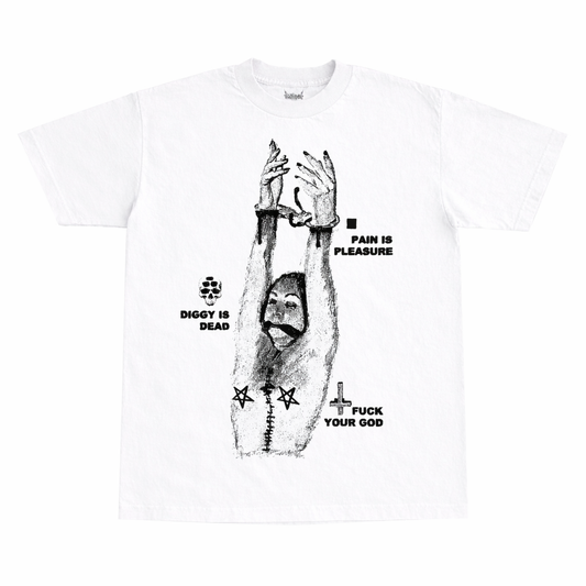BONDAGE TEE GOTHLUVME X DID- WHITE