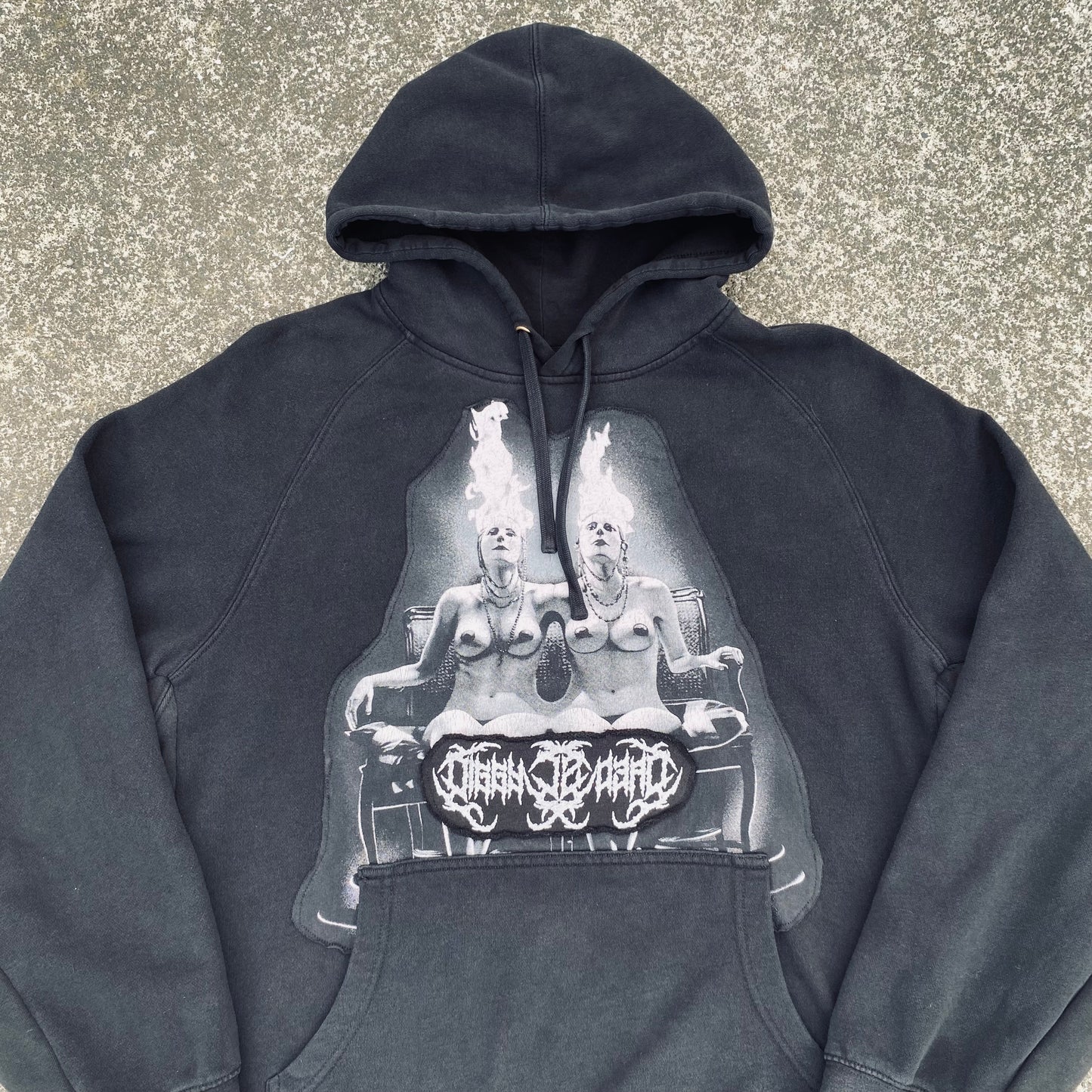 1/1 ‘Nothing’s Shocking’ Patchwork Hoodie - M