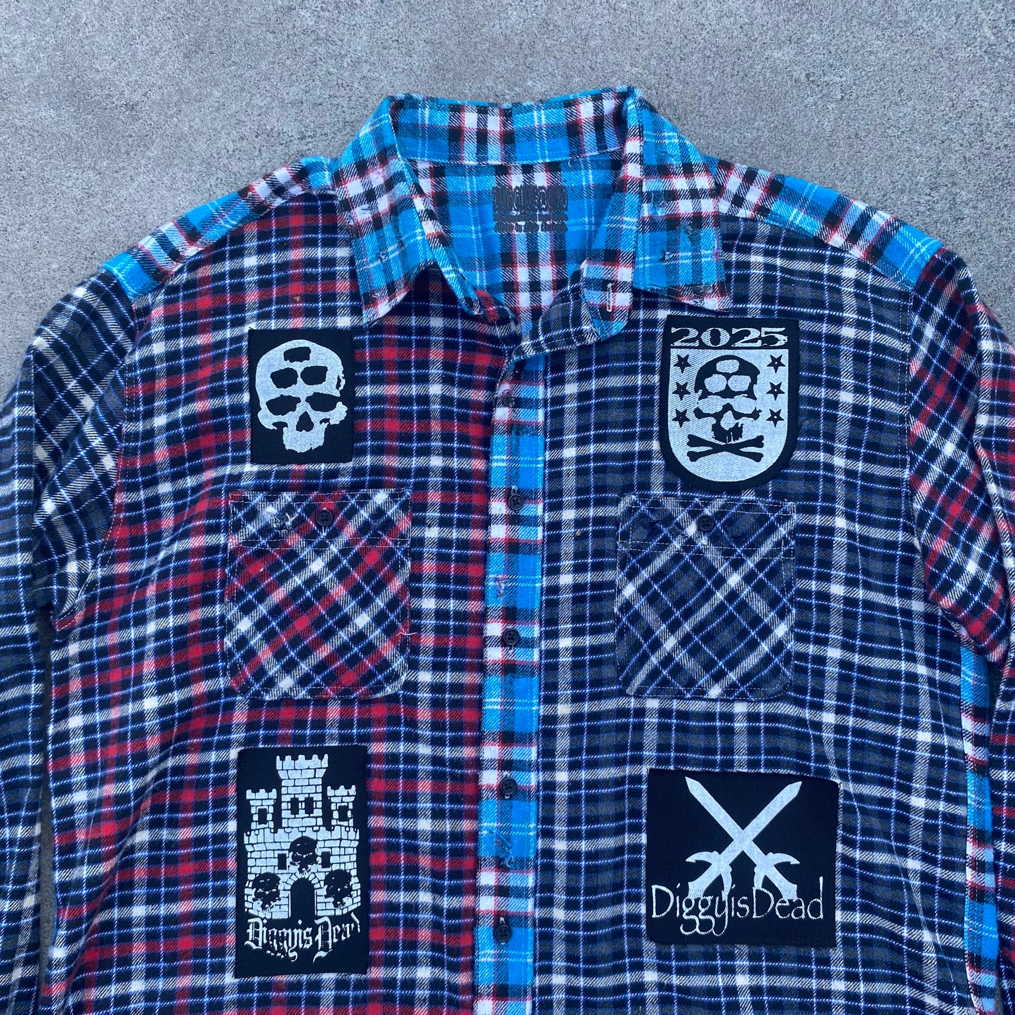 1of1 Patchwork Flannel - Red/Blue