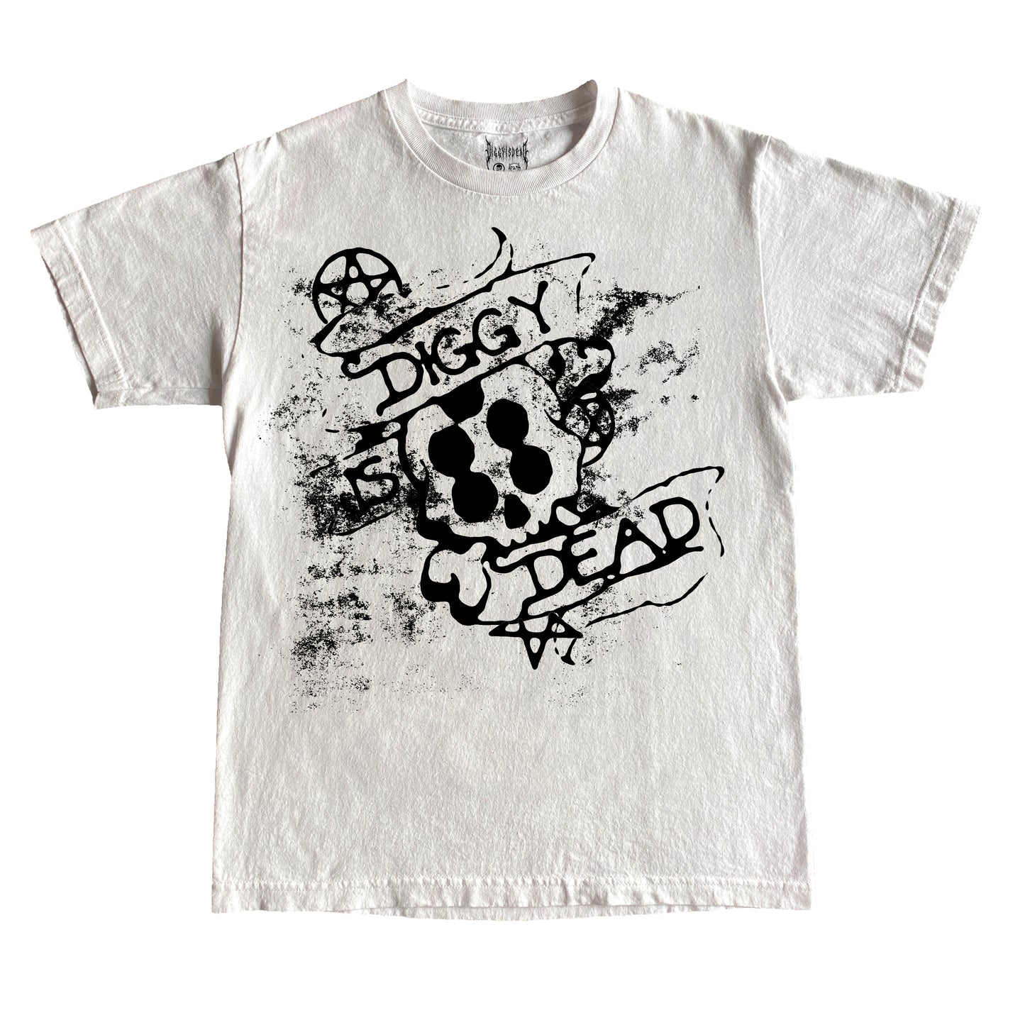 ‘STATIC SKULL’ TEE - White