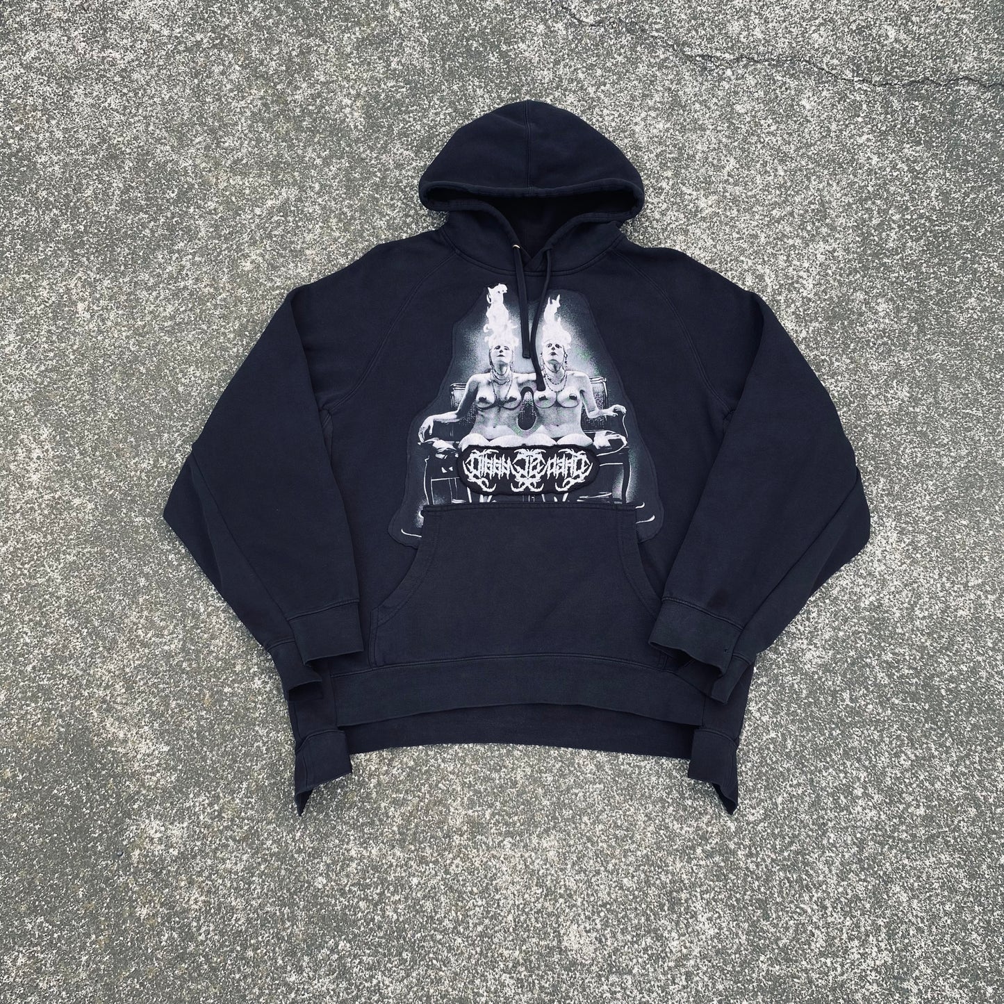 1/1 ‘Nothing’s Shocking’ Patchwork Hoodie - M