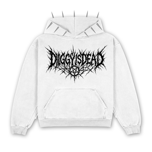 SPELLBOUND SPIKED HOODIE - White