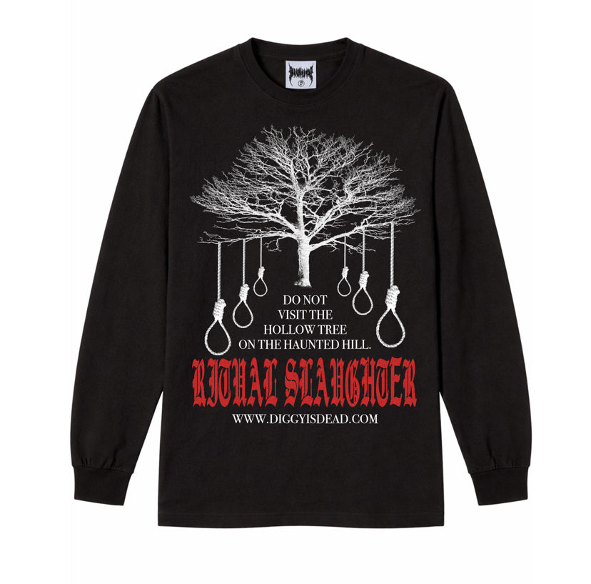 HOLLOW TREE LONGSLEEVE TEE - Black