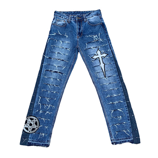 1/1 distressed jeans - 28x32