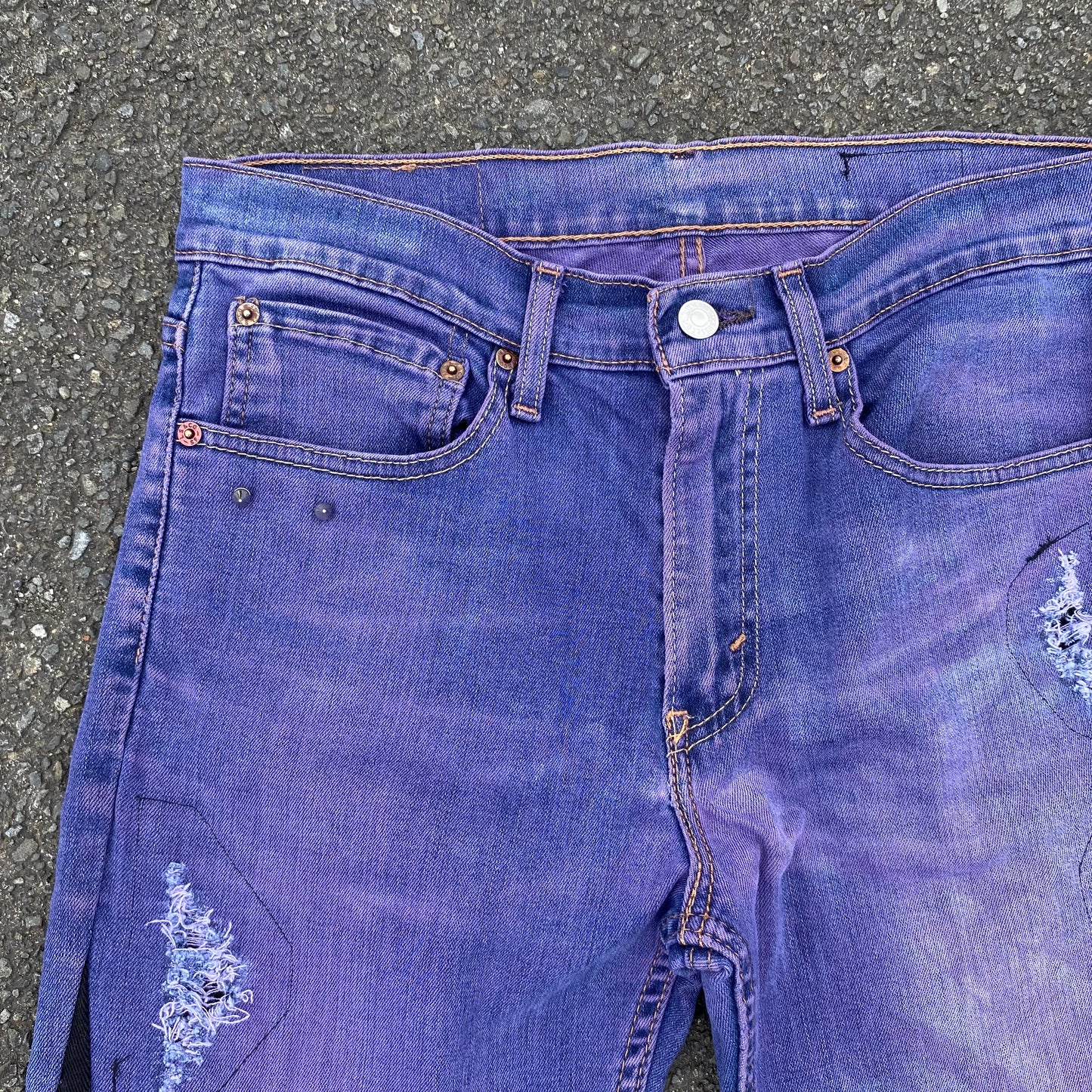 1/1 ‘PURPLE HAIZE’ Flared Jeans - 32X32