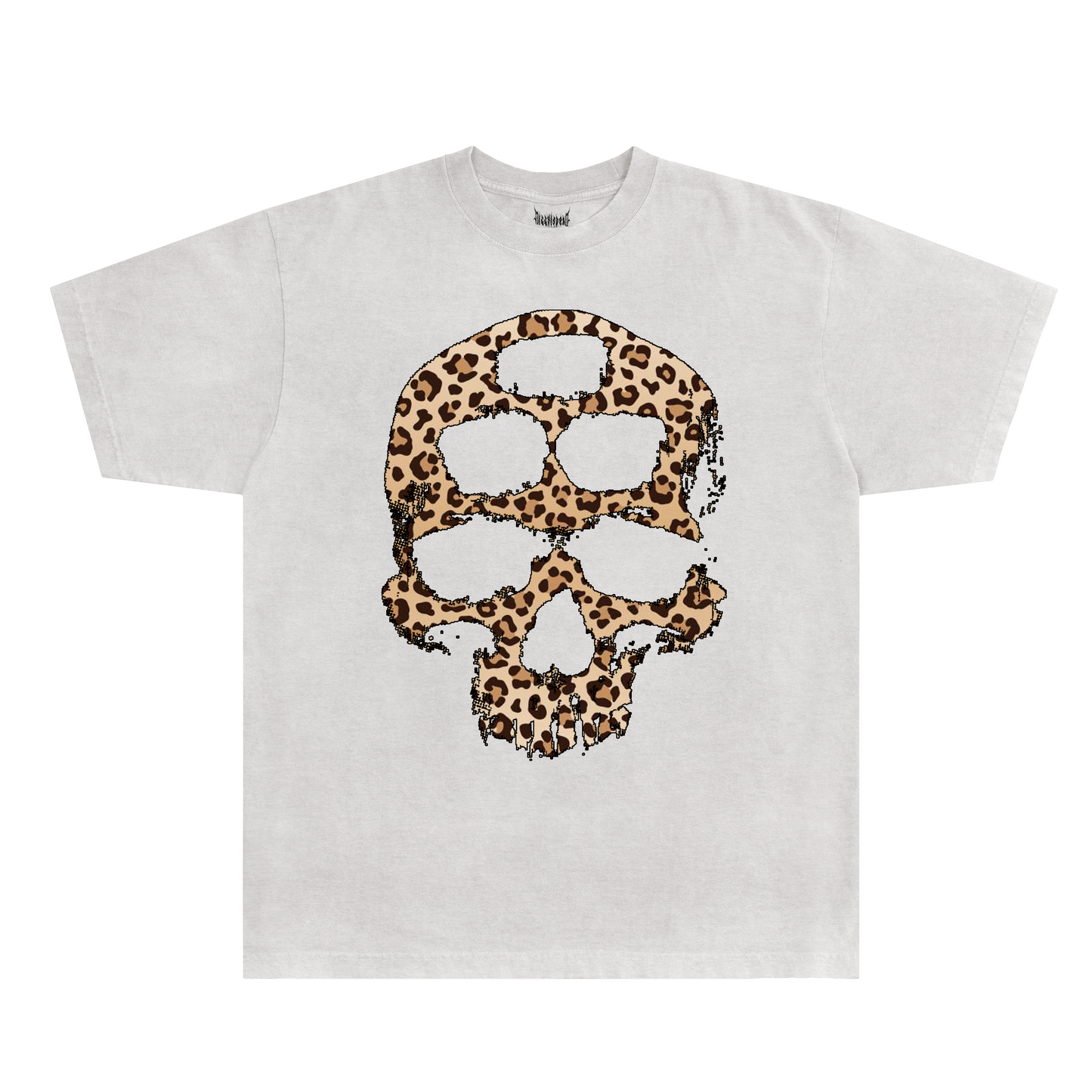 LEOPARD SKULL TEE - White