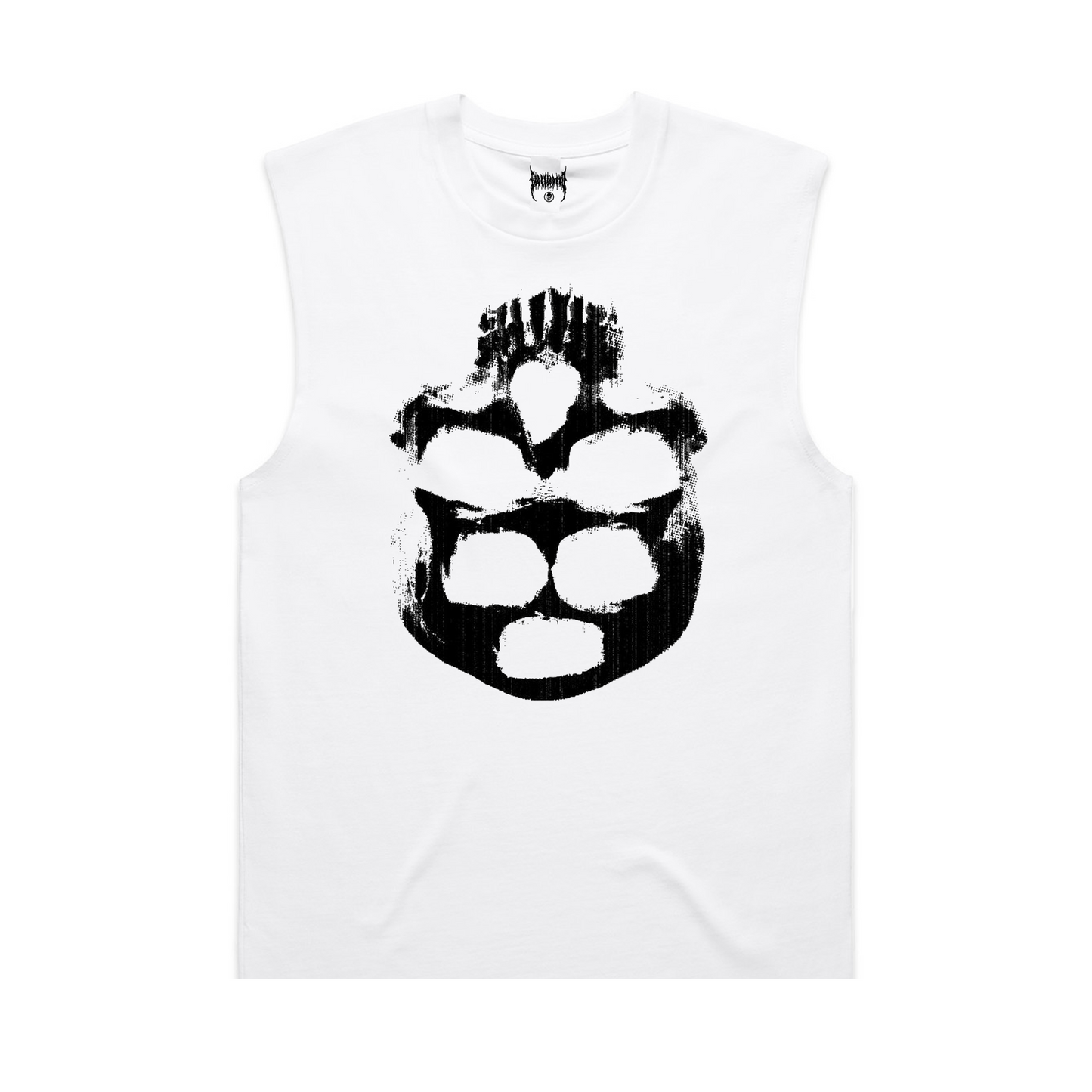 Upside-Down Skull Tank - White