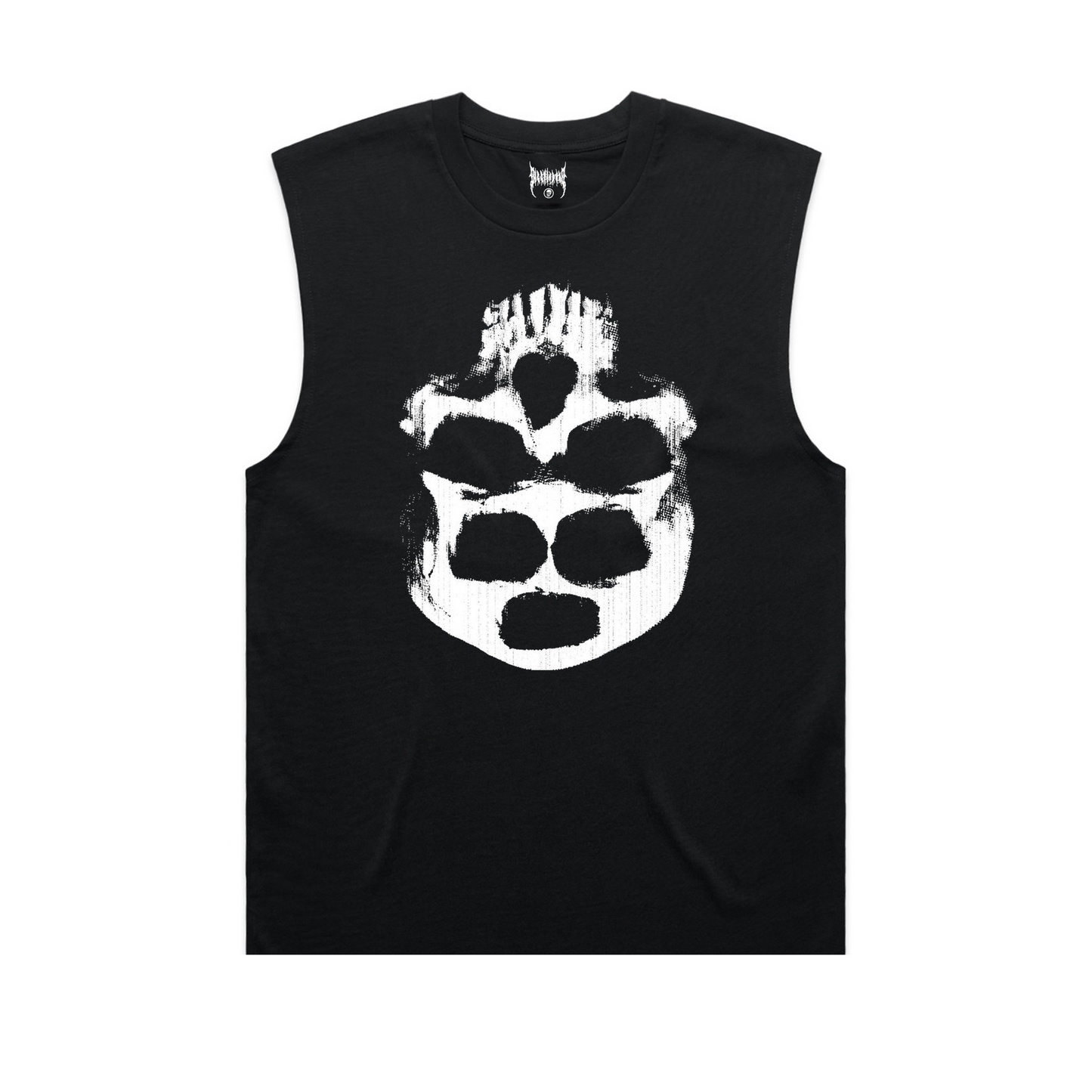 Upside-Down Skull Tank - Black