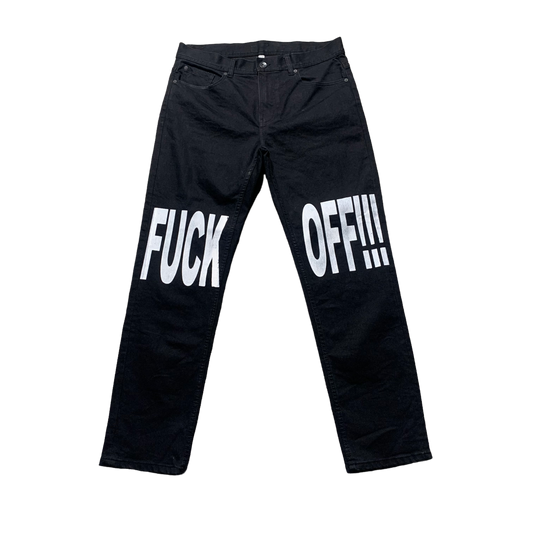 1/1 FUCK OFF!!! Jeans - Black